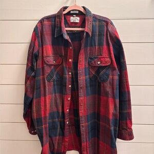 Classic Red and Blue Plaid Men's Shirt